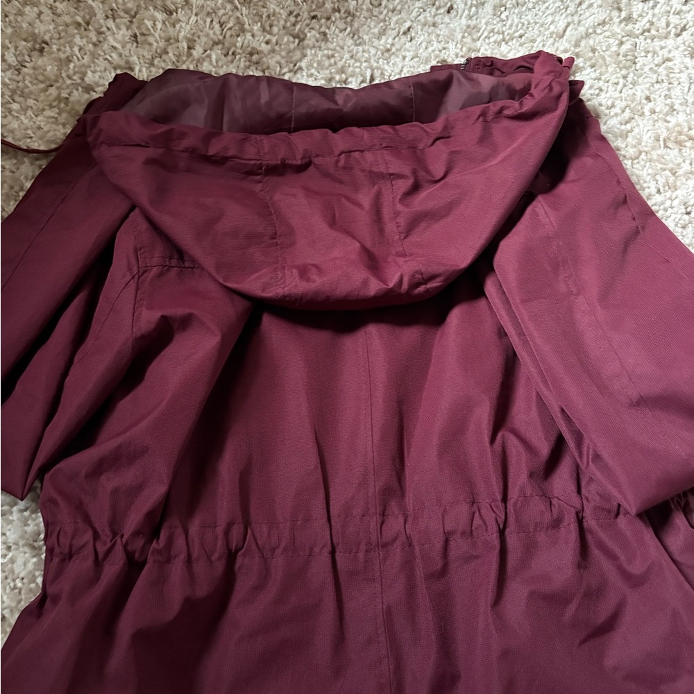 Ambiance Red Utility Jacket With Drawstring Hood - image 8